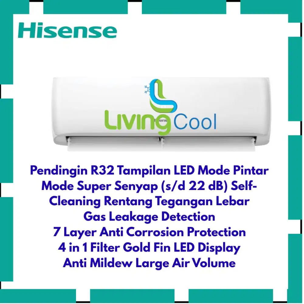 Hisense AC Standard 1/2 Pk AN05CDG R32 Free kirim Cikampek Karawang