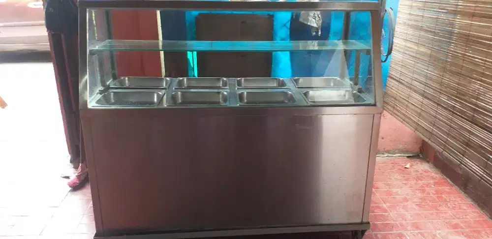 Etalase makanan stenless/pemanas