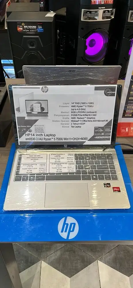 LAPTOP HP FQ1135AU 8G1D1PA 8/512GB (bisa cicilan)