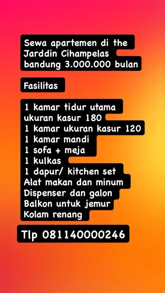 The jarddin apartemen cihampelas bandung