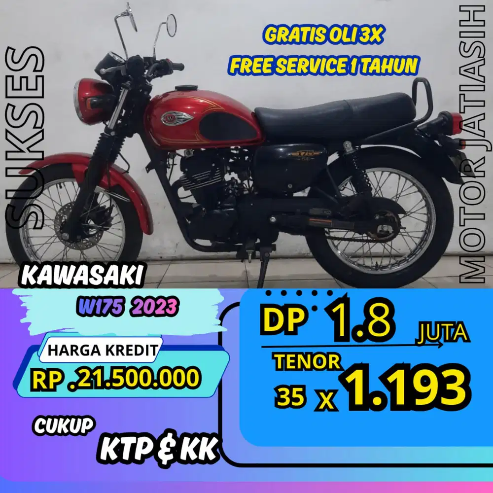 DP MIRAH KAWASAKI W175 CAFE 2023 DP 1.8 JUTA BISA CASH/KREDIT