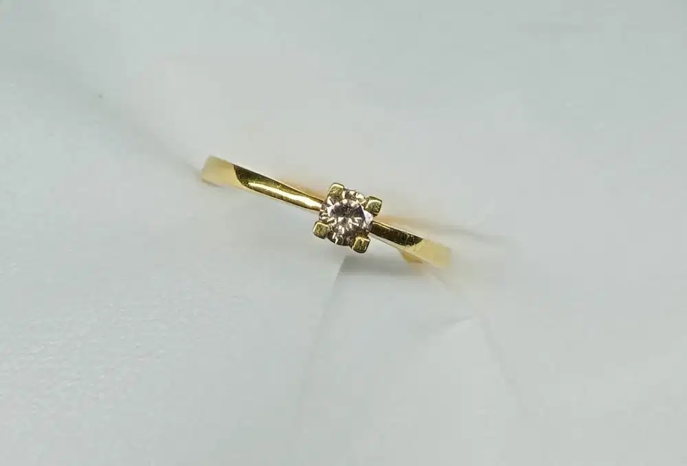 Cincin permata berlian eropa perak no 6