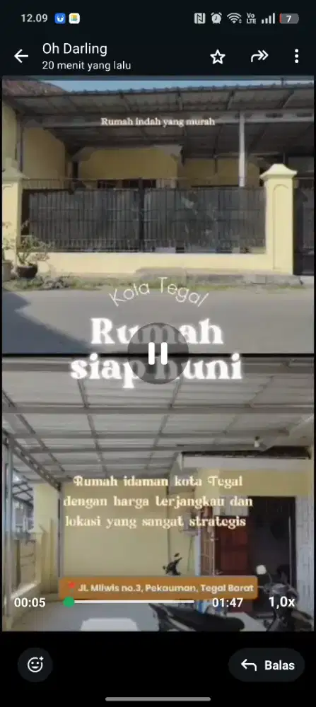 Rumah tinggal jual cepat