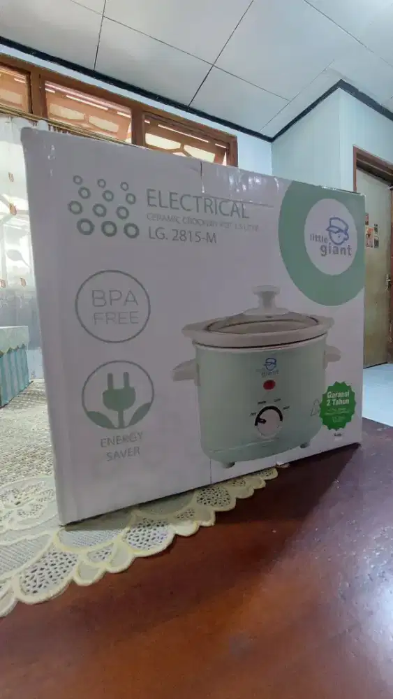 Little Giant Electrical Ceramic Crockery Pot 1.5 Liter LG 2815-M Green