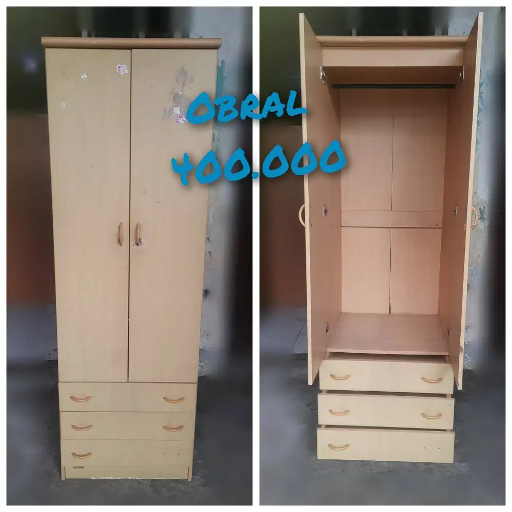 Lemari Pakaian 2 Pt (59x52x184)