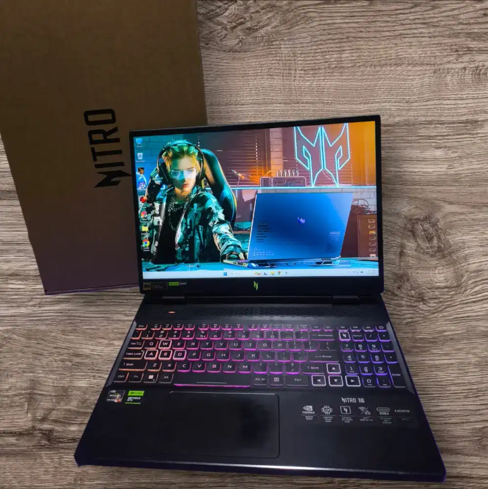 Laptop Gaming ACER NITRO RTX 4050 RYZEN 7 SSD 512Gb Siap Gaming