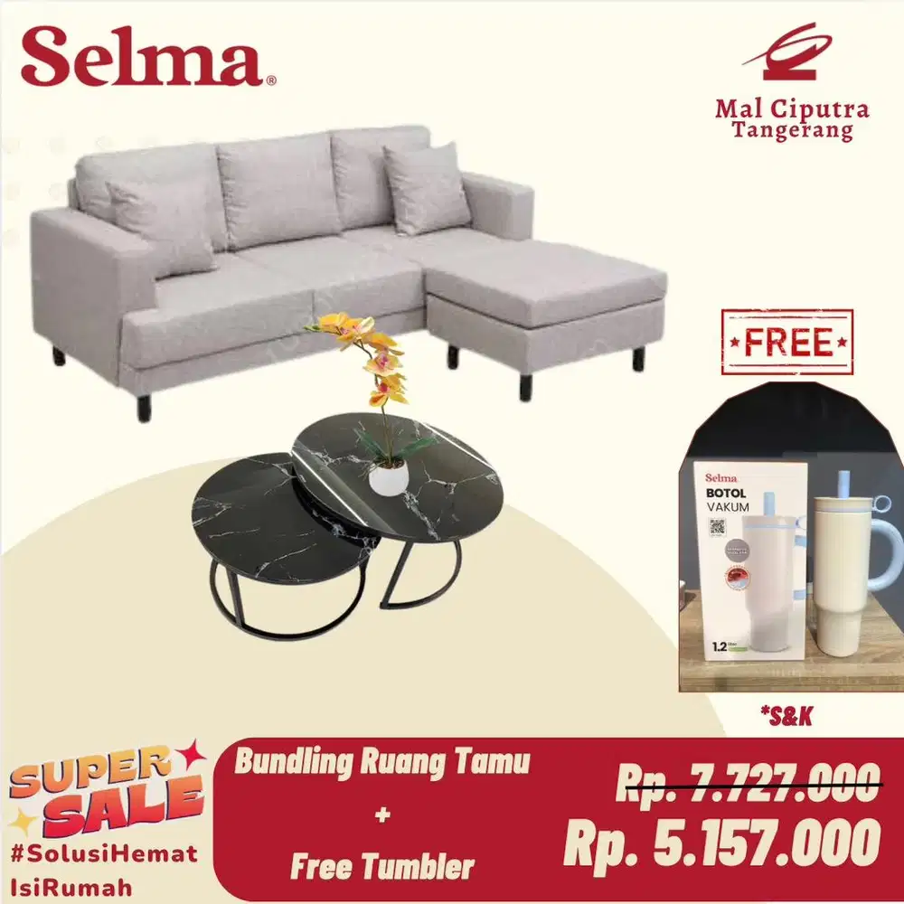 Jual set isi ruang tamu promo murah