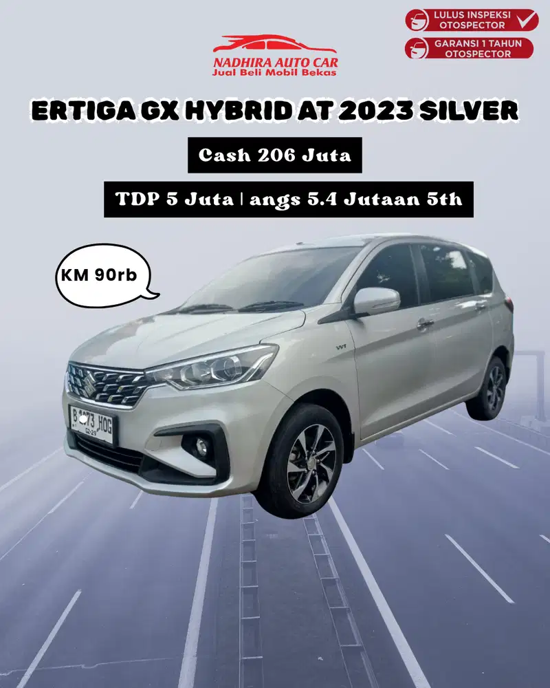 DP Hanya 5 Juta Ertiga Hybrid GX AT 2023 Silver