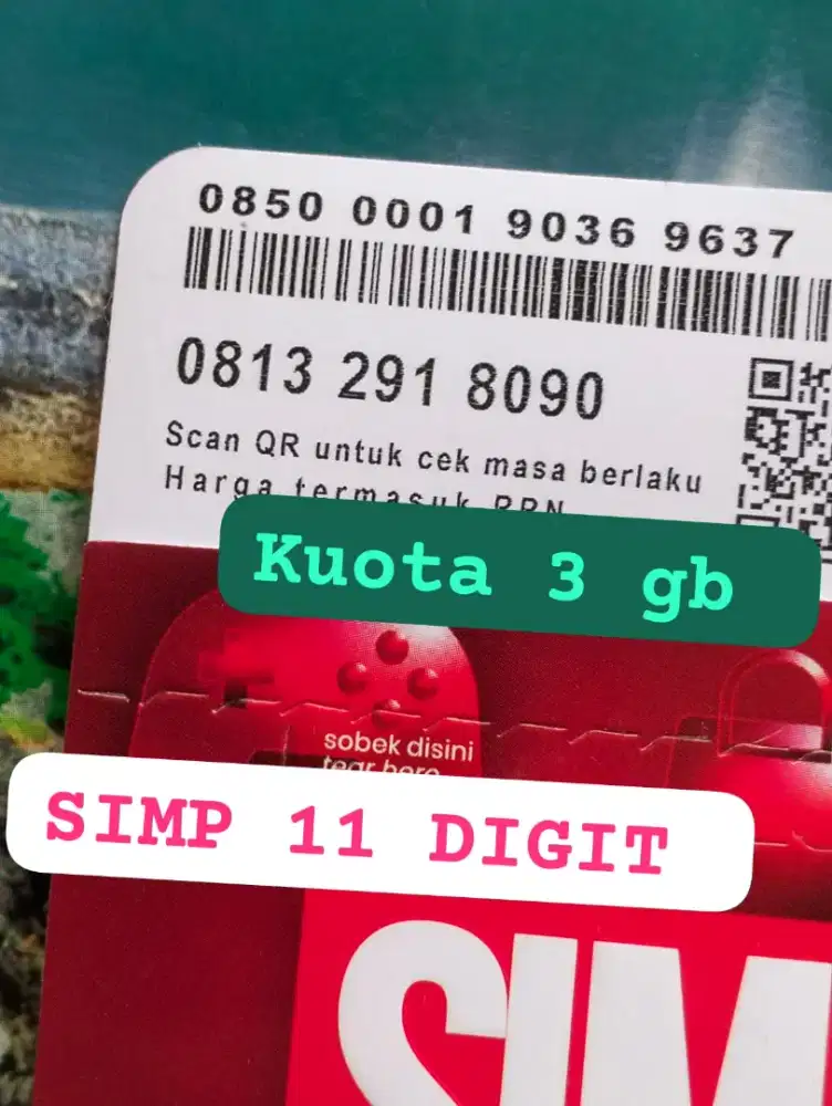KARTU TELKOMSEL 11 DIGIT ISI 3 GB