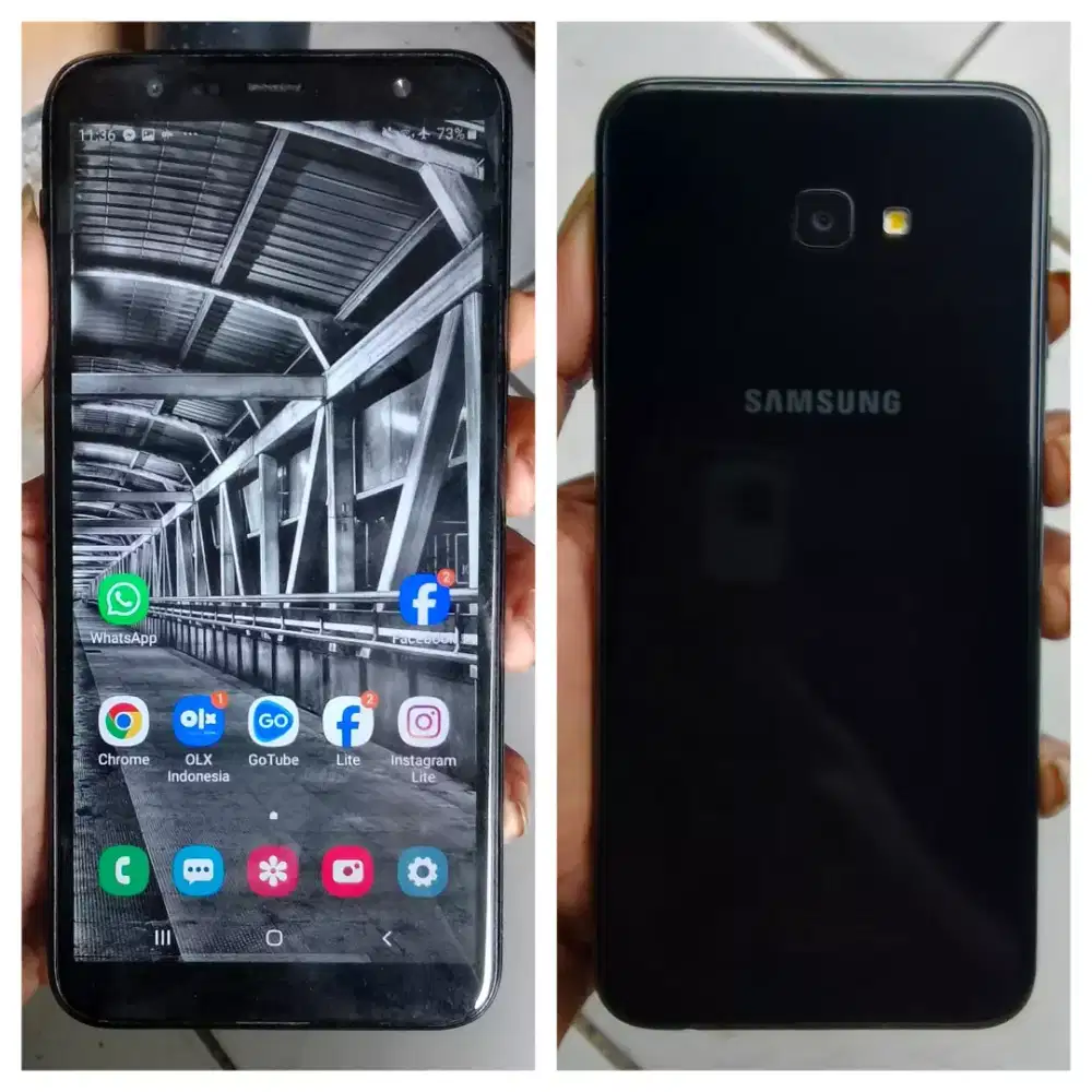 Nego Samsung J4 Plus layar 6in Mulus segel lengkap