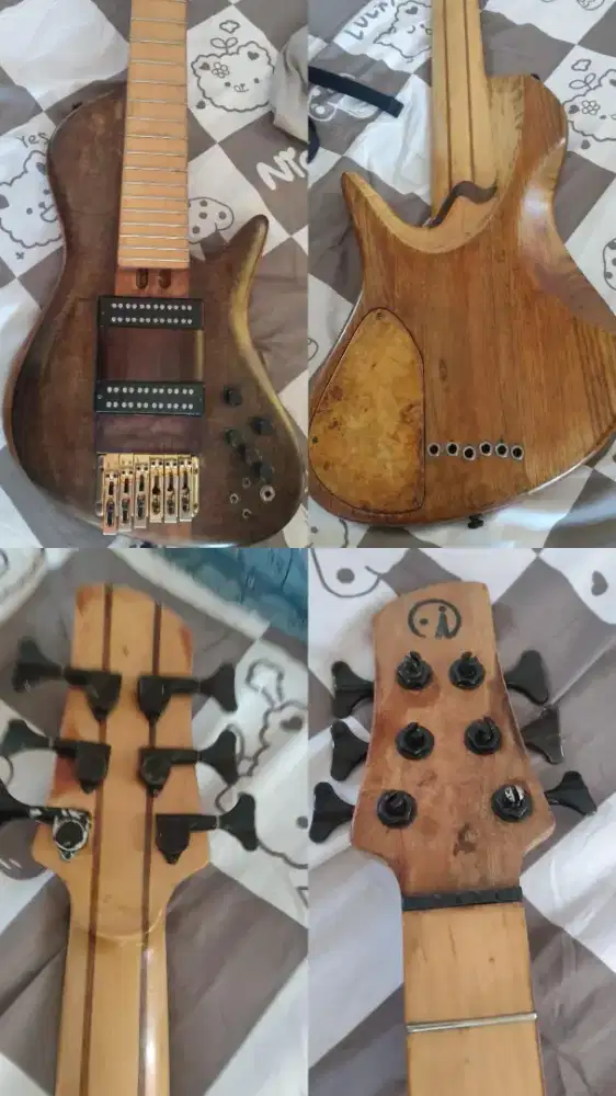 bass custom 6 string singlecut neckthru