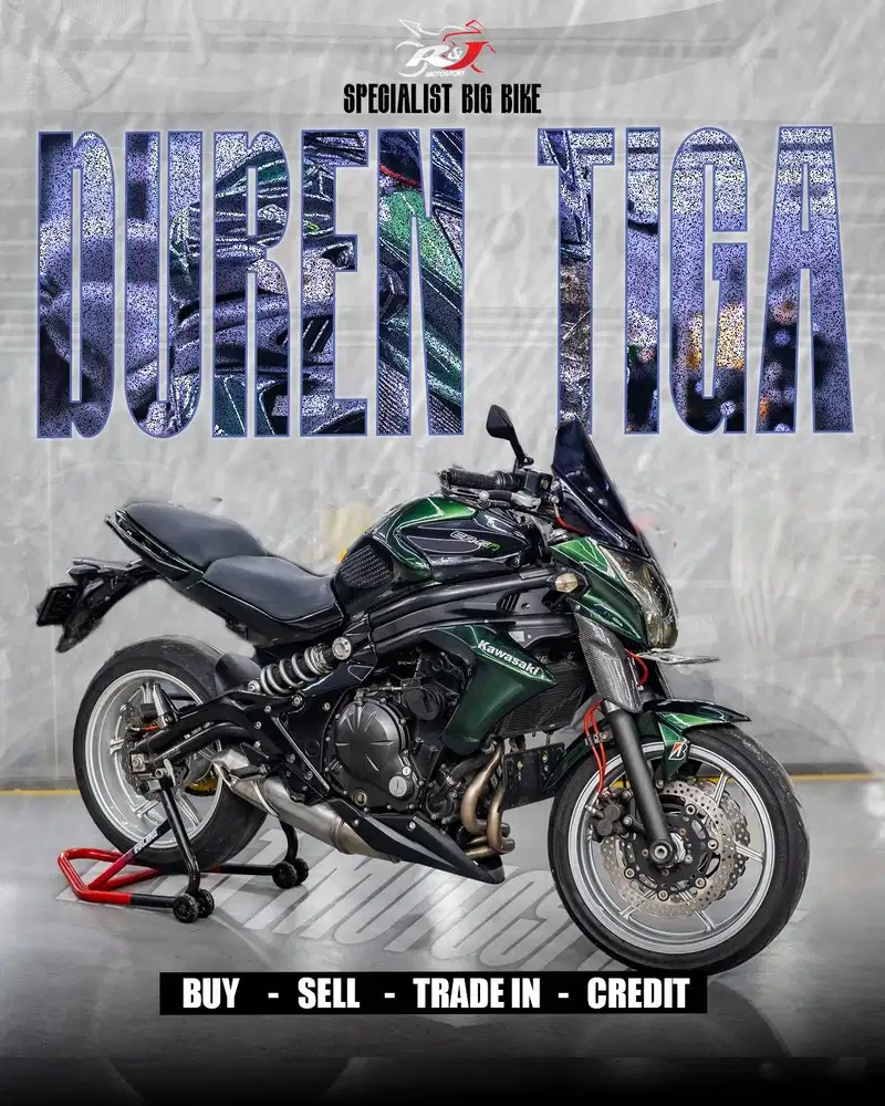 ‎Kawasaki ER6N ER6 Ninja 650 Km 31.000an warna Hijau Full Paper  ‎