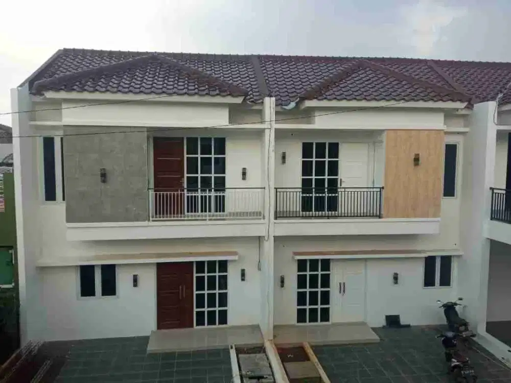 Rumah cluster mewah bangunan kokoh dinding ful batamerah dijatibening lokasi strategis dekat stasiun LRT Jatibening bebas dari banjir