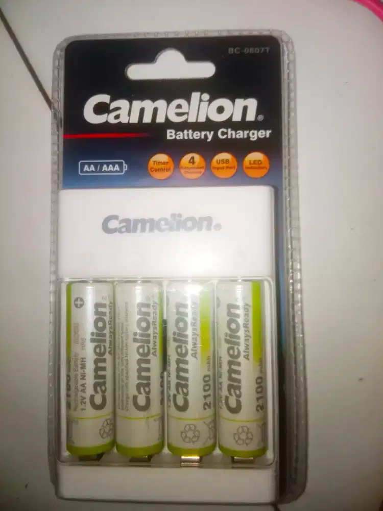 Camelion Baterai Charger Aa - Aaa Bc-0807t + 4 Aa 2100 Bp4. SEGEL BARU
