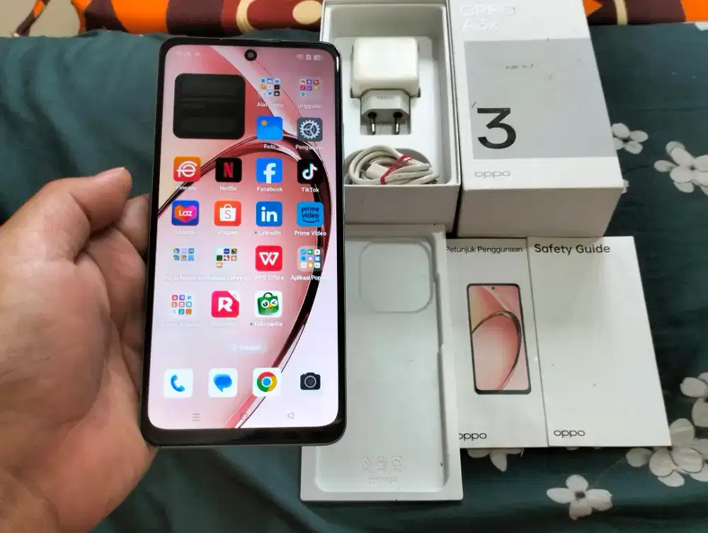 OPPO A3X RAM 4GB +1GB / 64GB 4G LTE 6.67in Fingerprint Snapdragon BU