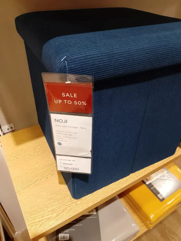 KREDIT NOJI STOOL WITH STORAGE - NAVY