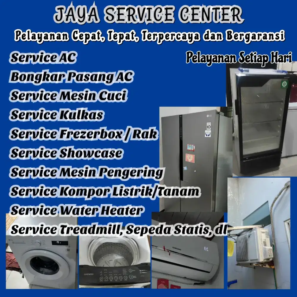 Service AC Bongkar Pasang AC Servis Mesin Cuci Kulkas Frezerbox Candi