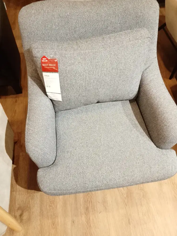 KREDIT HISA SOFA 1 SEATER DARK GREY