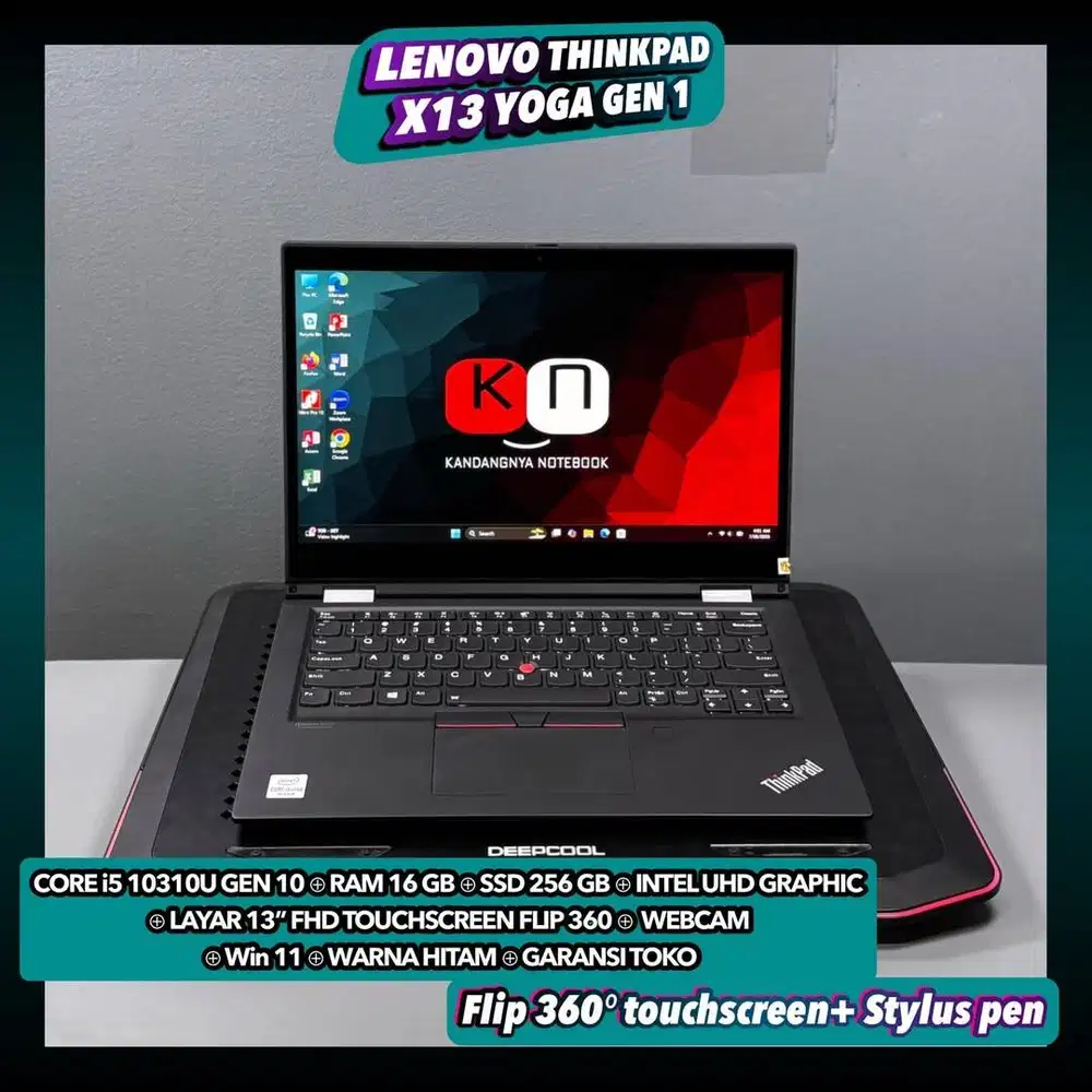 Lenovo Thinkpad X13 Yoga i5 Gen10 Ram 16/256GB Layar 13,3inch Flip
