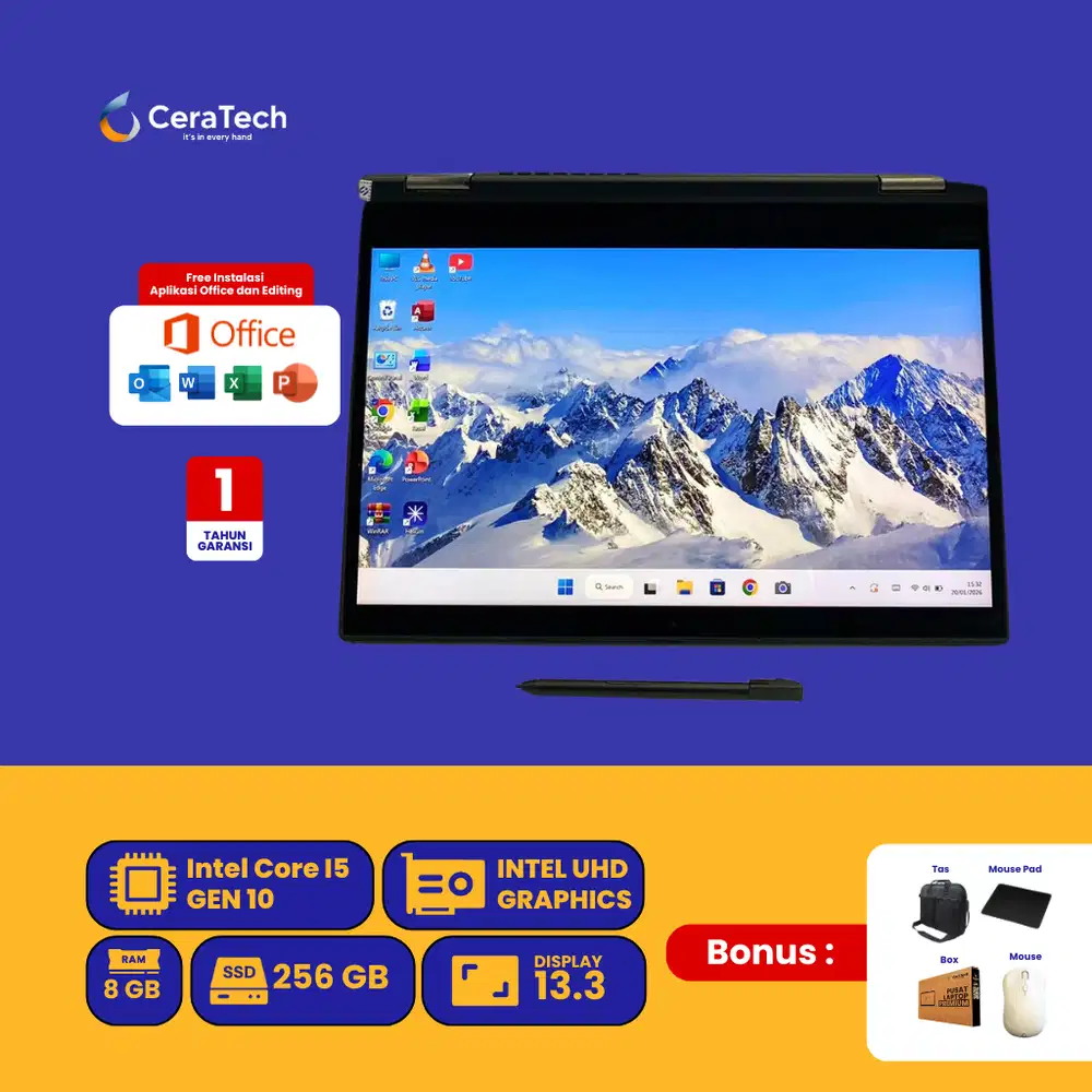 LENOVO THINKPAD X13 YOGA INTEL CORE I5 GEN 10 RAM 8 GB SSD 256 GB