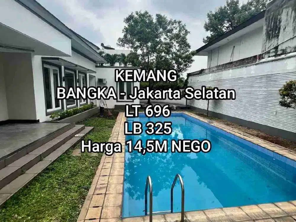 Rumah Halaman Luas Privet Pool di Bangka Kemang Jakarta selatan