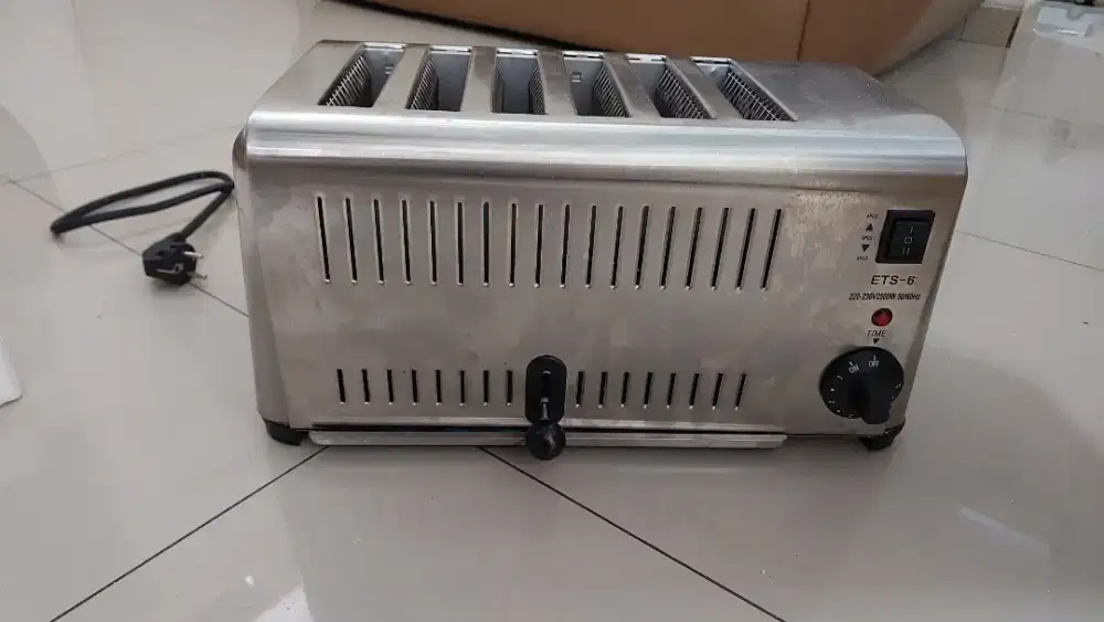 Electric bread toaster machine commercial mesin pemanggang roto 6 slot