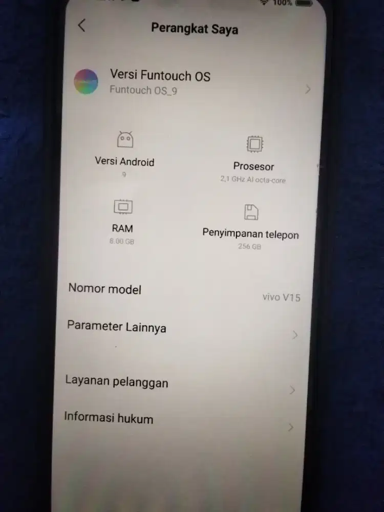 VIVO v15 ram 8/256gb
