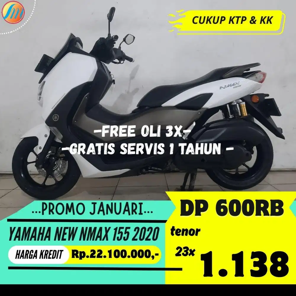 YAMAHA NEW NMAX 155 2020 DP CUKUP 600RB ANGSURAN SANGAT RINGAN KTP KK