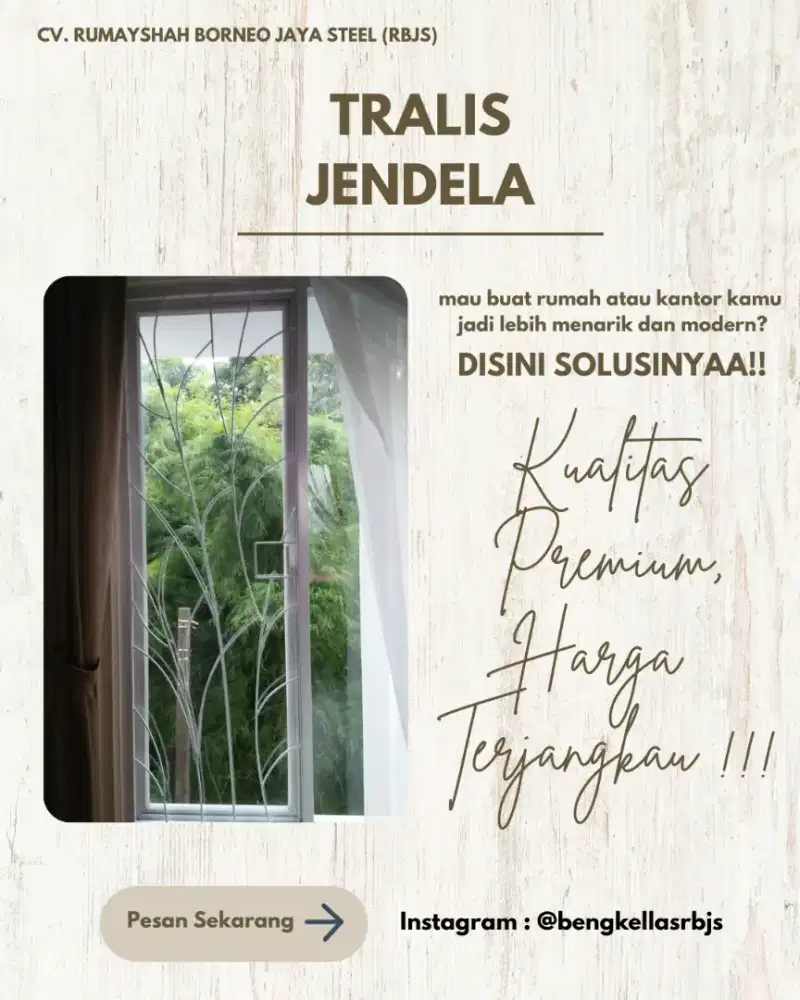 TRALIS JENDELA BEBAS CUSTOM