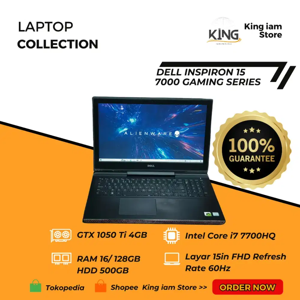 Dell Inspiron 15 7000 Gaming i7 7700HQ 16GB GTX 1050Ti SSD+HDD