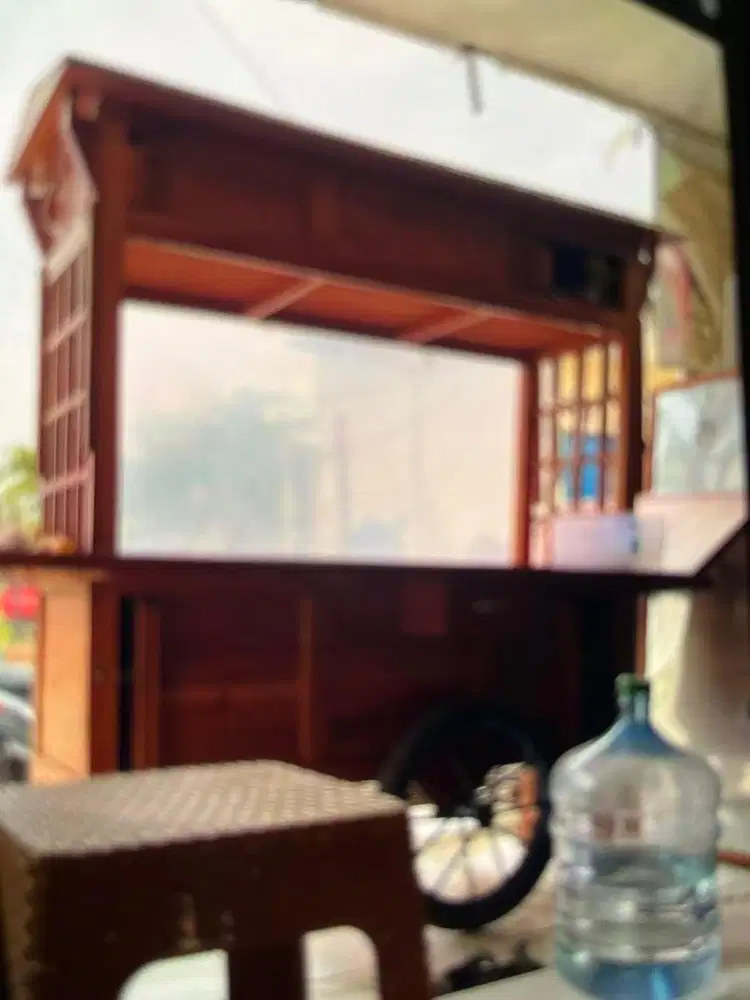 gerobak angkringan kayu asli nego sampe jadi