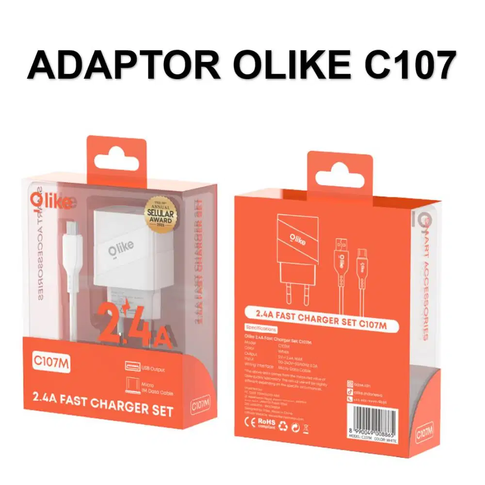 CHARGING ANDROID OLIKE C107M HIGH SPEED CHARGING 2.4A