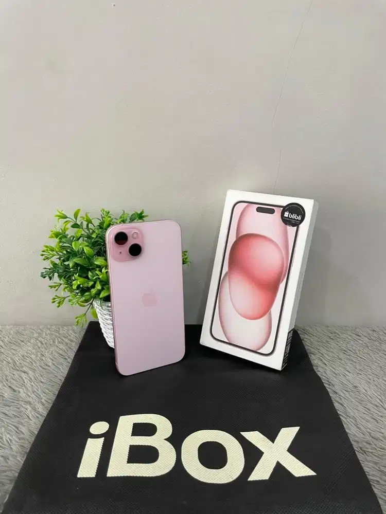 IPhone 15 Plus 128GB iBox Pink mulus Fullset Ori BH 87% 3Utool 98