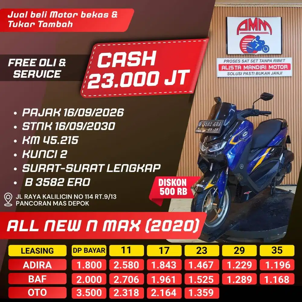 ALL NEW N MAX 2020 DP 800 PAJAK HIDUP CC 0% KREDIVO TOKPED SPAYLATER