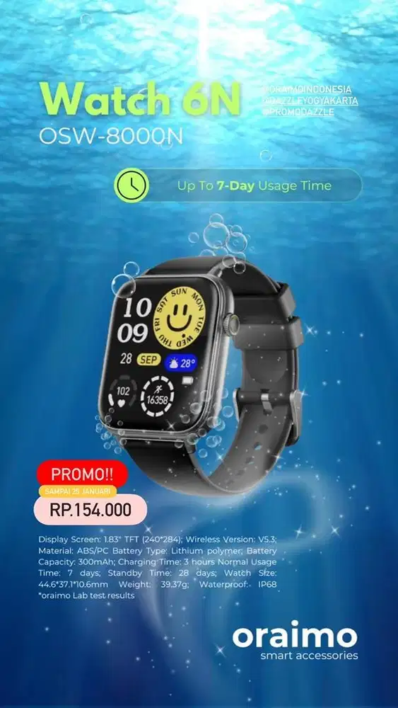 Smartwatch Oraimo Watch 6N OSW-8000N