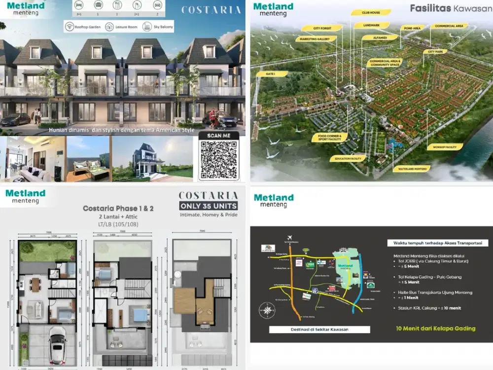 Costaria Metropolitan Land Menteng Jakarta Timur (American Style) - DP 169 Jt