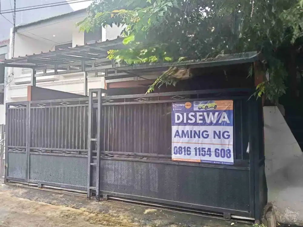 Rumah minimalis rapih row jalan 2,5 mobil carport 2 mobil disewakan lokasi bagus Sunter Jakarta Utara