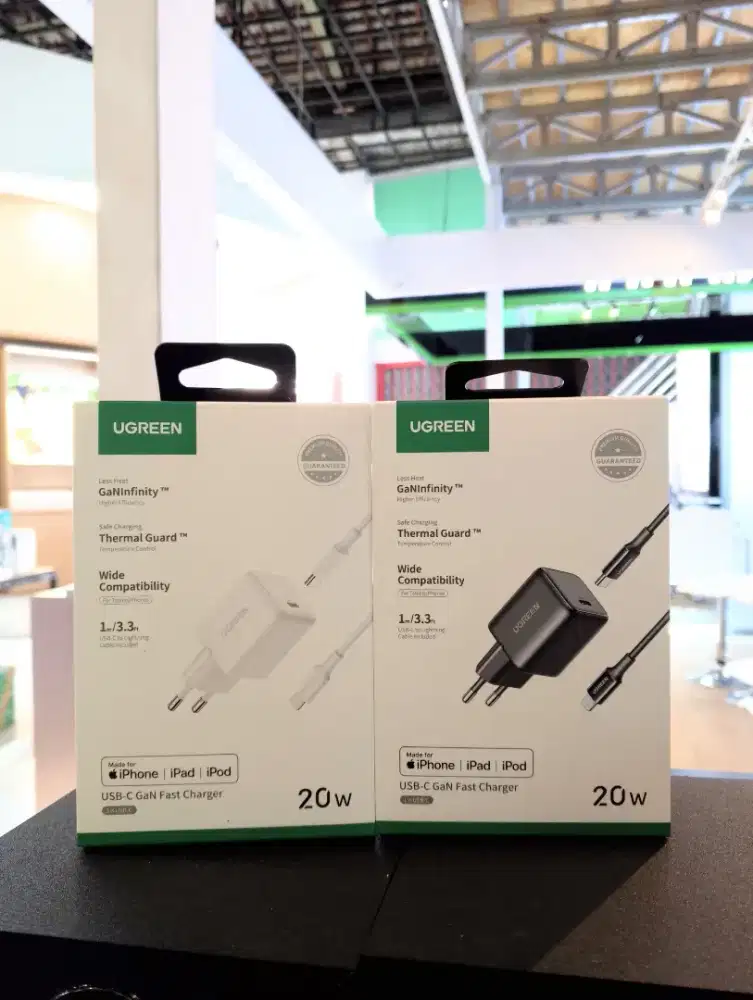UGREEN GAN CHARGER SET LIGHTNING 20W (65003, 65005)