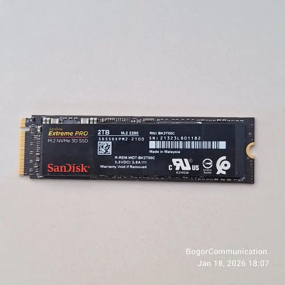 SSD NVMe SanDisk Extreme PRO 2TB PCIe Gen3x4 M.2 2280