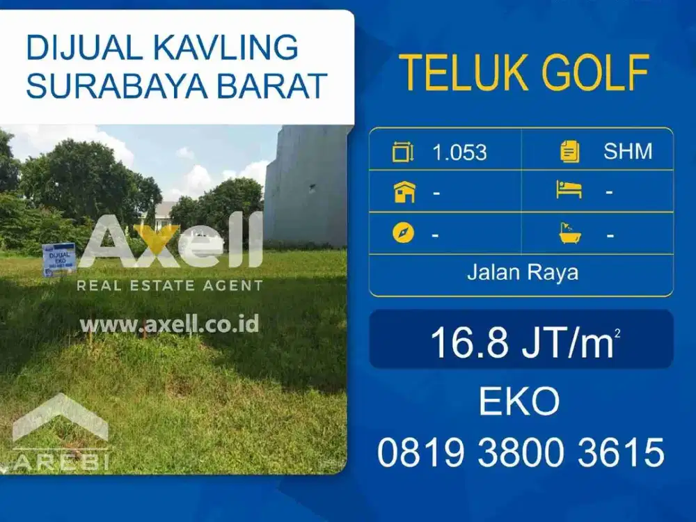 Tanah Teluk Golf Citraland Dijual