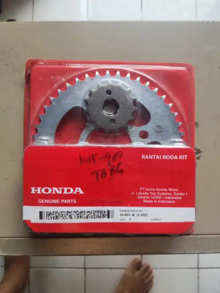 Gear Set + Rantai Baru Honda CB150 R Original Thailand