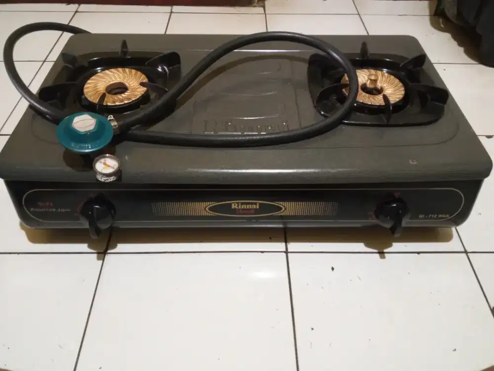 Kompor gas Rinnai Jumbo RI-712 BGX + selang regulator