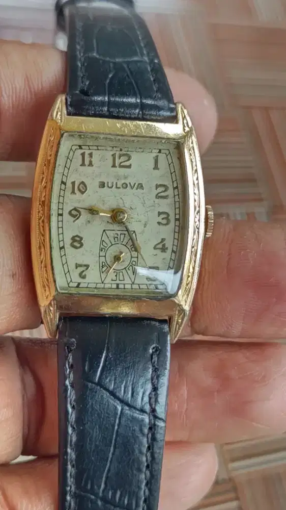 Jam tangan Bulova art Deco 10k rolled gold