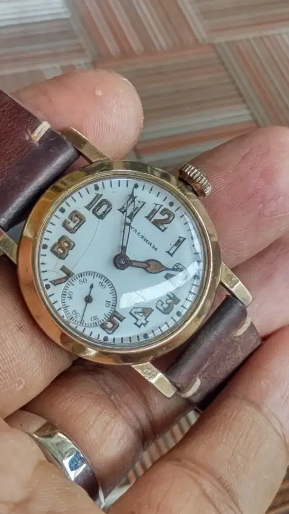 Jam tangan vintage Waltham Trench sub second