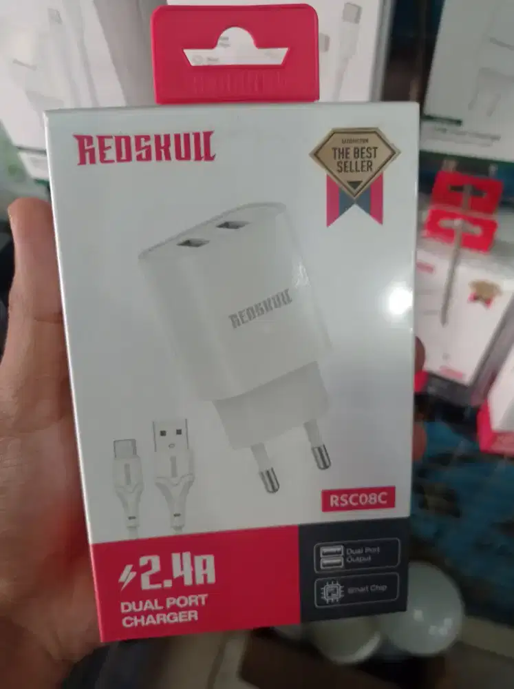 Travel Charger Type-C Dual Port USB-A Redskull