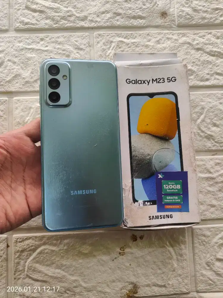 Samsung M23 5g ram 6/128 fullset lecet pemakain masih segel