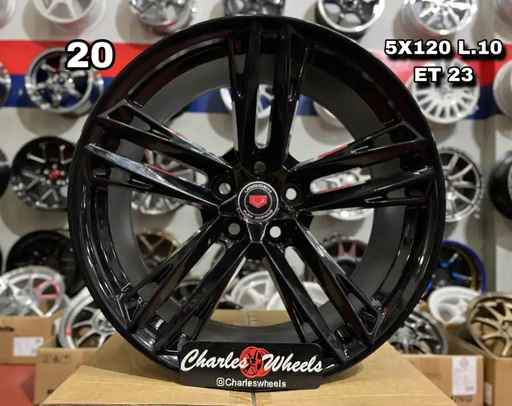 VELG VOSSEN HITAM GLOSSY RING 20 MURAH