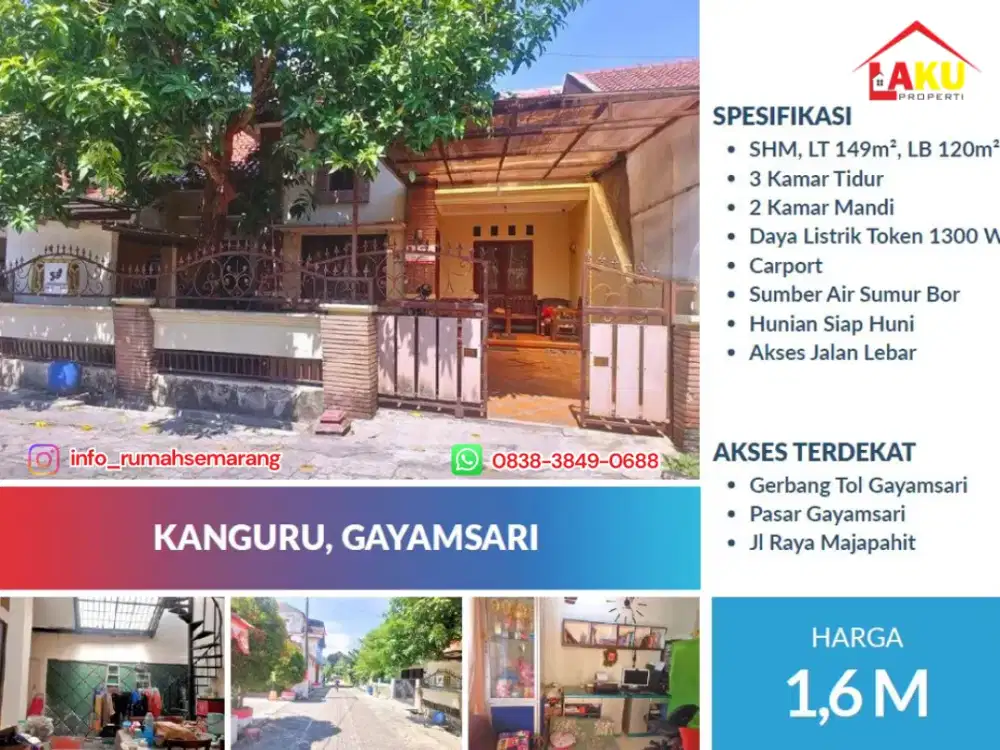 Rumah Siap Huni Di Pusat Kota Semarang | Gayamsari | SHM