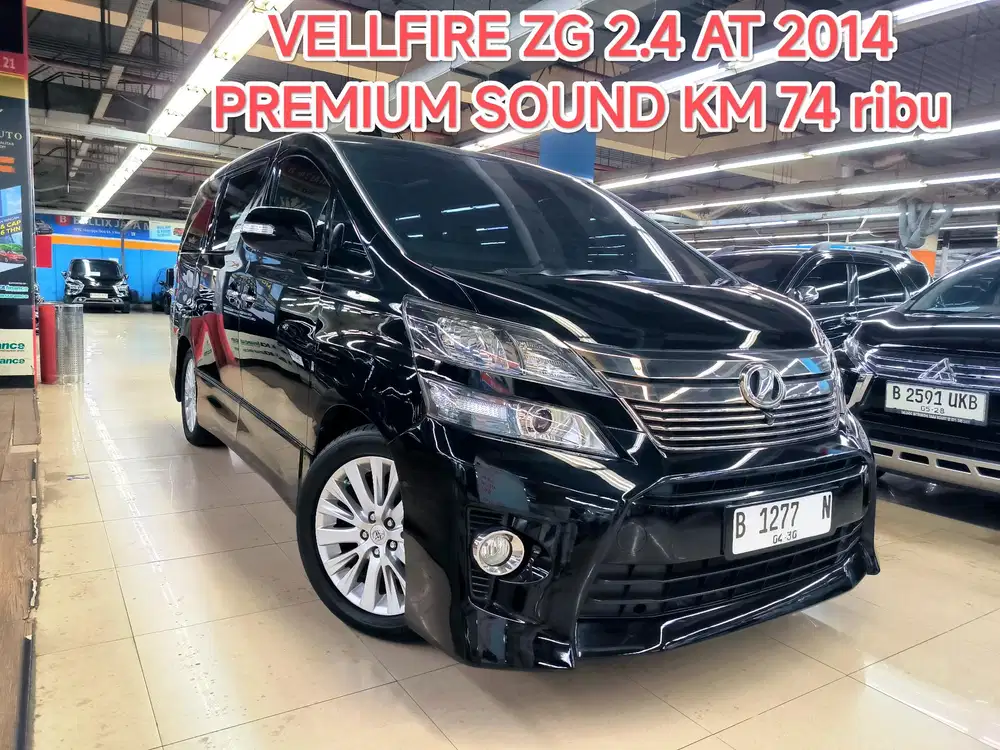 Km 74 ribu TOYOTA VELLFIRE ZG 2.4 PREMIUM SOUND AT 2014 ISTIMEWA