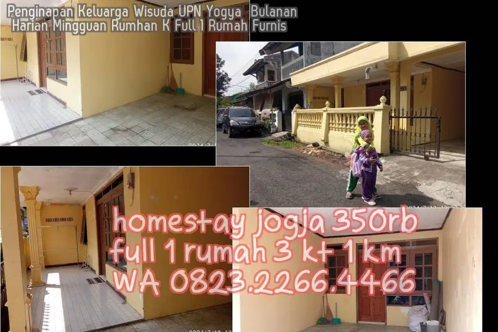 Penginapan Keluarga Wisuda UPN Yogya  Bulanan Harian Mingguan Rumhan K